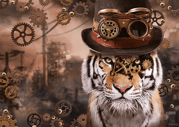 Steampunk Tijger - Puzzel (1000)