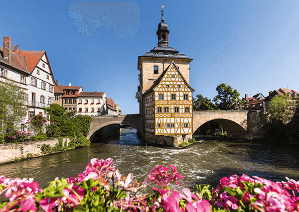 Bamberg, Regnitz en oud raadhuis - Puzzel (1000)