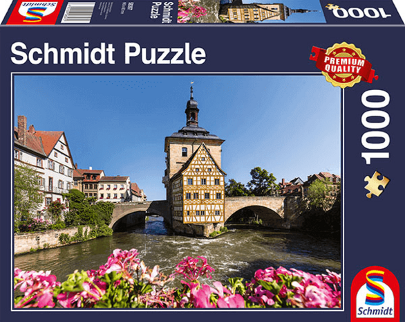 Bamberg, Regnitz en oud raadhuis - Puzzel (1000)