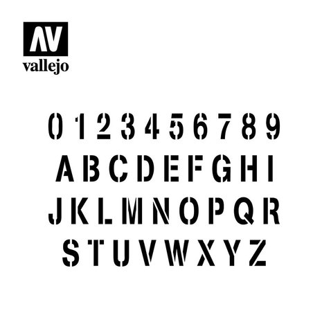 Hobby Stencils: Stamp Font (Vallejo)