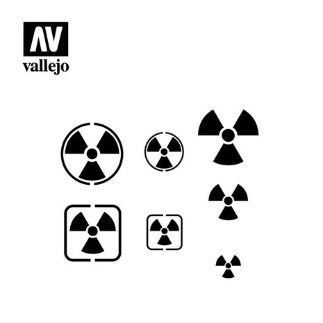 Hobby Stencils: Radioactivity Signs (Vallejo)