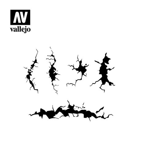 Hobby Stencils: Cracked Wall (Vallejo)