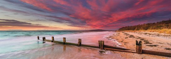 McCrae Beach, Monnington Peninsula, Victoria, Australië - Panorama Puzzel (1000)