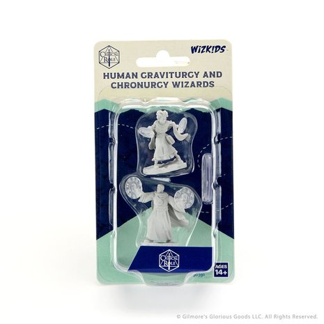 Critical Role Unpainted Miniatures: W1 Human Graviturgy & Chronurgy Wizards