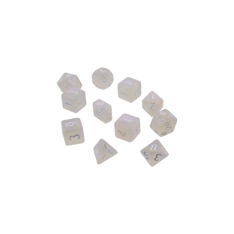 Eclipse 11 Dice Set: Arctic White (voor RPG)