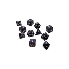 Eclipse 11 Dice Set: Jet Black (voor RPG)