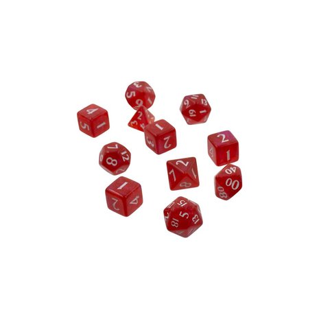 Eclipse 11 Dice Set: Apple Red (voor RPG)