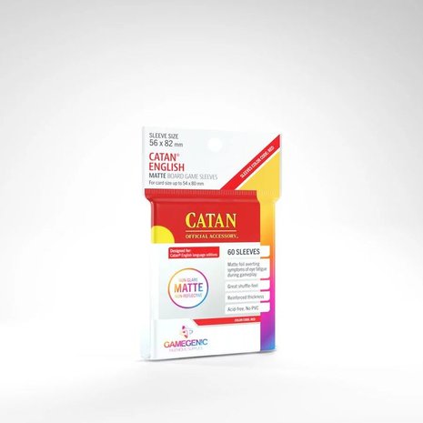 Gamegenic Matte Board Game Sleeves: Catan English (56x82mm) - 60