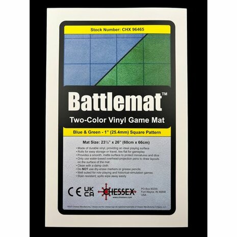 Reversible Battlemat (60x66cm, 1 inch, blue-green)