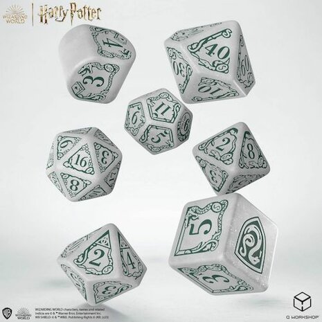 Slytherin Modern Dice Set (White)