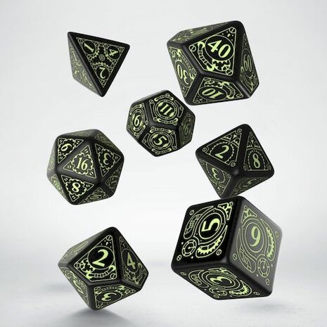 Steampunk Glow In The Dark Dice Set (7)