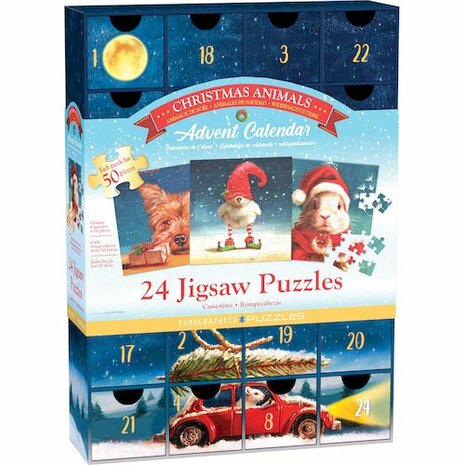 Adventskalender met puzzels: Christmas Animals - Lucia Heffernan