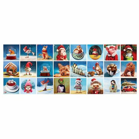 Adventskalender met puzzels: Christmas Animals - Lucia Heffernan