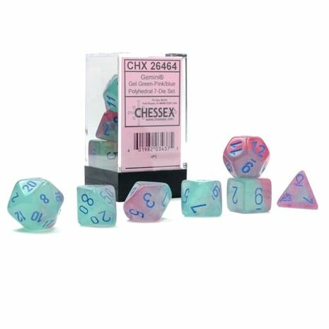 Gemini Gel Green-Pink/Blue Polydice (7) [GLOW IN THE DARK]