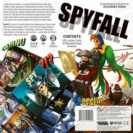 Spyfall - Bluff en Deductiespel - Cryptozoic Entertainment