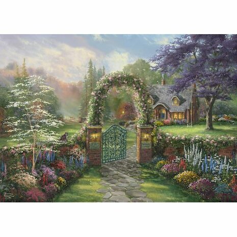 Hummingbird Cottage (Thomas Kinkade) Legpuzzel 1000 Stukjes - Schmidt