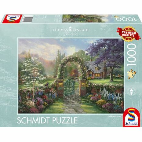 Hummingbird Cottage (Thomas Kinkade) Legpuzzel 1000 Stukjes - Schmidt