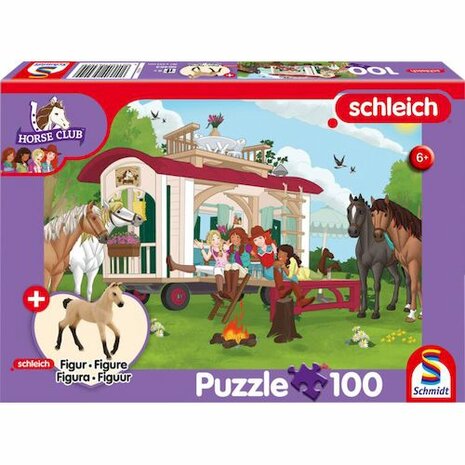 Paarden Club Legpuzzel 100 Stukjes + Paard Speelfiguur - Schmidt