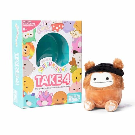 Take 4 - Snel Kaartspel met Exclusieve Benny The Bigfoot Squishmallow