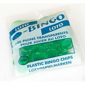 Premium transparante groen Kien/Bingo fiches