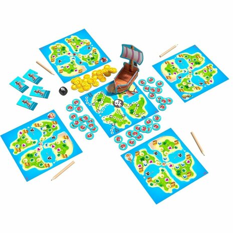 Doodshoofdeiland – Herover de schatten (6+) | Coöperatief Flip & Write Spel | HABA