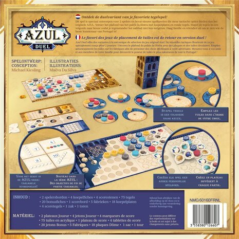 Azul Duel - Strategisch Bordspel voor Twee Spelers van Plan B Games