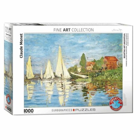 Regattas at Argenteuil, Claude Monet - 1000 stukjes legpuzzel van Eurographics