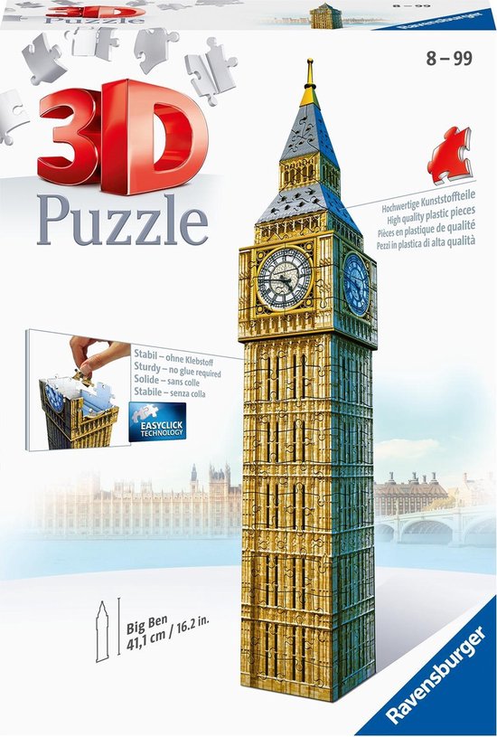 Stap Verdienen bruiloft Big Ben - 3D Puzzel (224) - Spelhuis